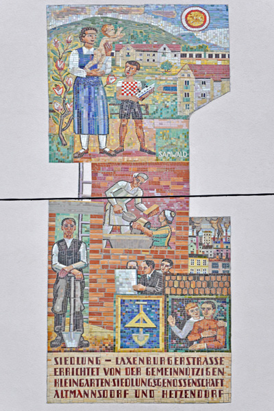 Mosaik in der Birnbaumgasse 2 nach der Fertigstellung der Arbeiten