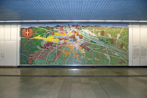 Ansicht auf die Kopie „Wien Panorama“, Original von Rudolf Hausner
